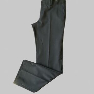 Mexx Metropolitan Mens Black Wool Blend 36X33 Flat Front Office Party Dress Pant